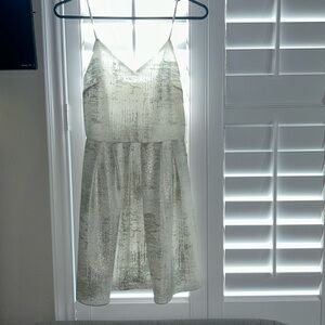 white and gold dress